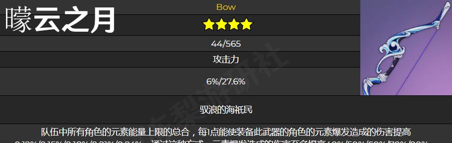 《原神》冬极白星满级属性一览（查看冬极白星强大属性，轻松战胜敌人）