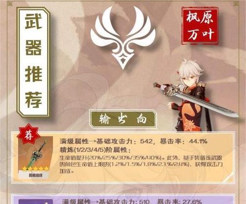 《原神武器命定值一览》（突破命运）