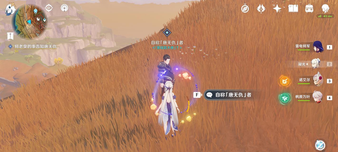 任务概述：了解岩巅大侠的传奇经历