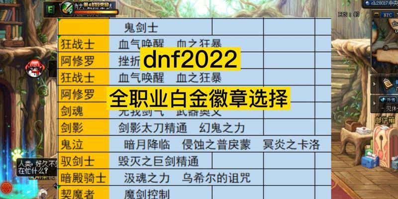 地下城鬼泣职业武器和徽章该如何选择？